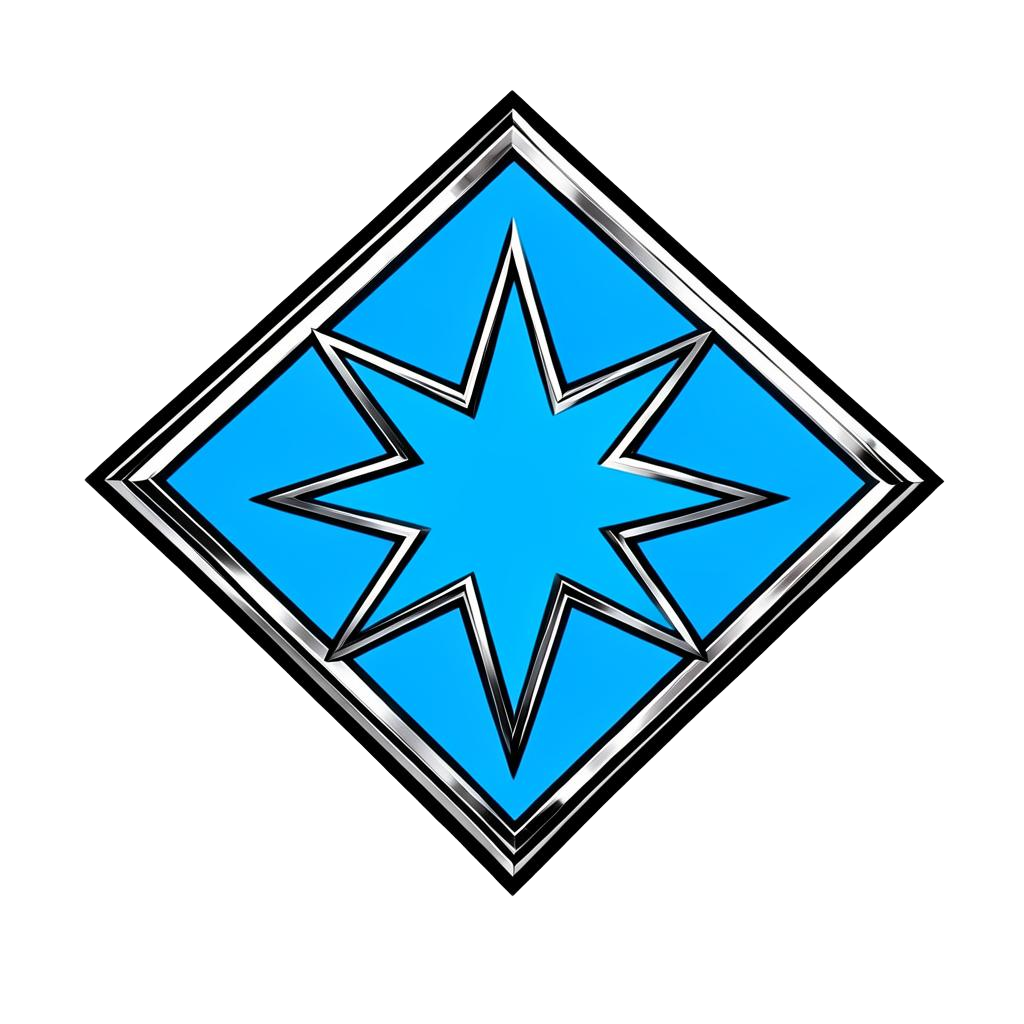 Blue diamond — sharp and clean Gabos mascot — Blue diamond — sharp and clean